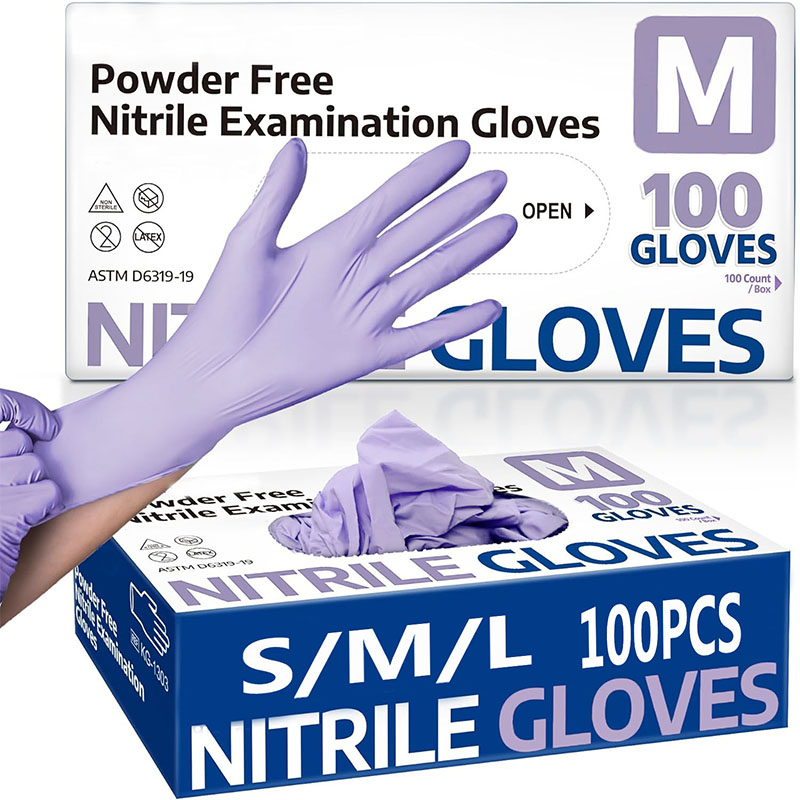 Nitrile Mechanic Glove - 10/20/50/100PCS 보라색 일회용 니트릴 장갑, 방수