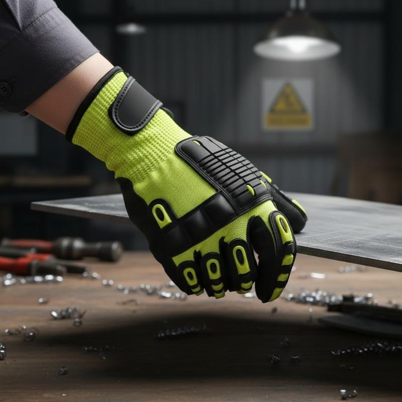 Work Glove Impact - 절단 방지 안전 작업 장갑, 진동