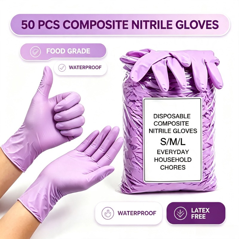 Exam Glove Nitrile - 50개입 니트릴 검진용 장갑 일회용 퍼플
