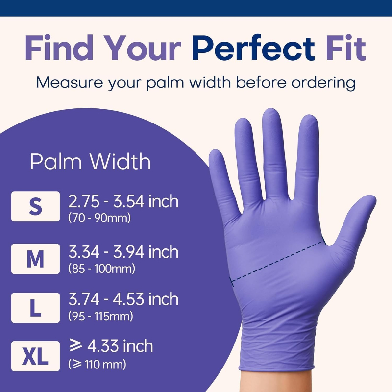 50/100pcs 보라색 니트릴 장갑 일회용 파우더 프 - Exam Glove Nitrile 리뷰 및 가격