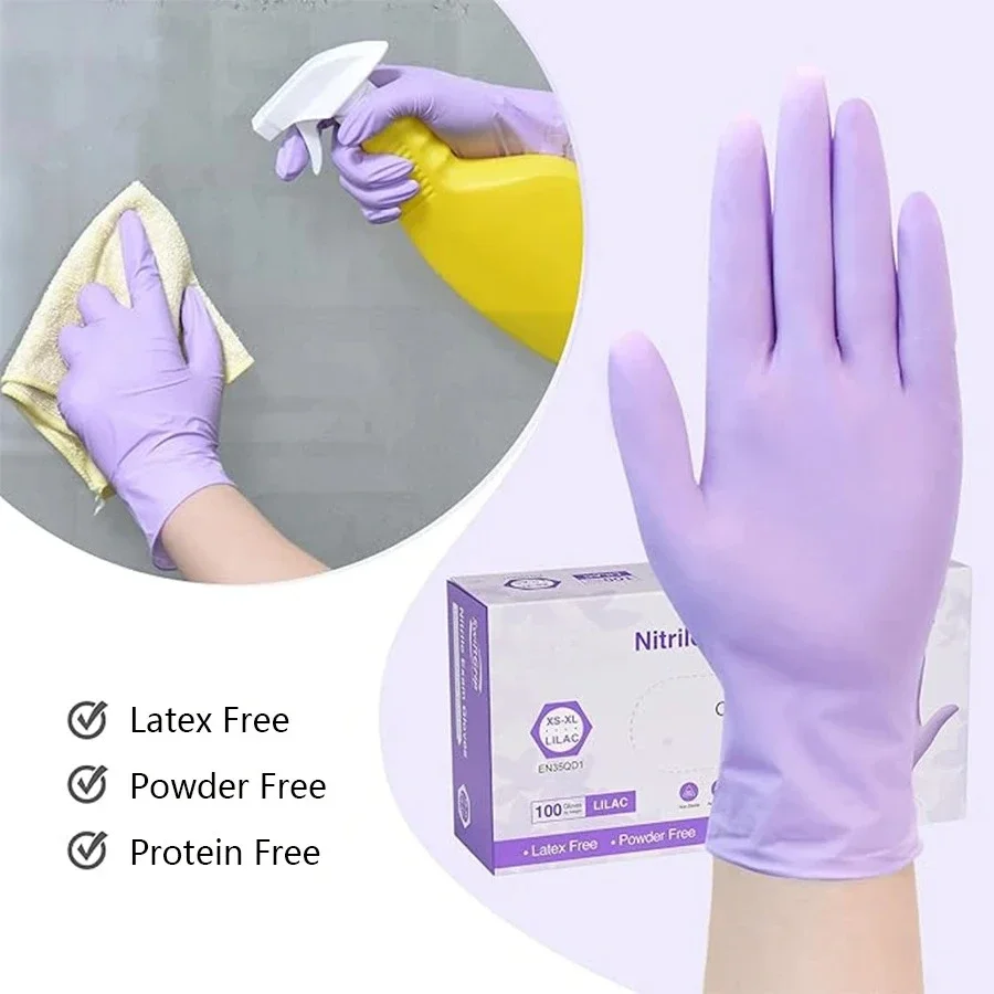 10/20/50/100PCS 보라색 일회용 니트릴 장갑 - Nitrile Mechanic Glove 리뷰 및 가격