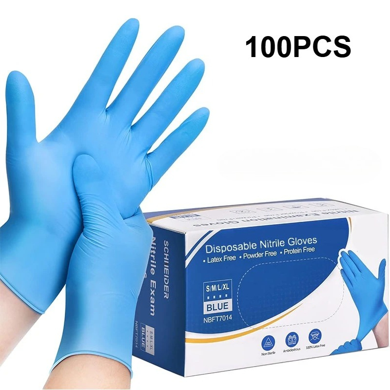 100PCS 블루 니트릴 일회용 장갑 라텍스 프리 안전 - Nitrile Mechanic Glove 리뷰 및 가격