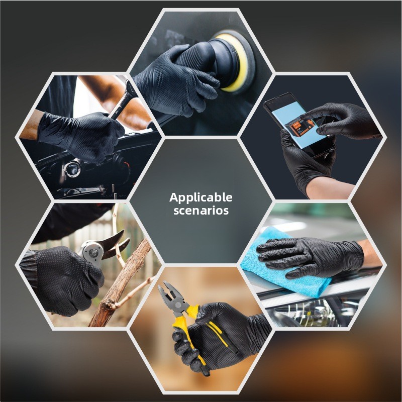헤비 듀티 다이아몬드 패턴 니트릴 장갑 두꺼운 내마모성 - Nitrile Mechanic Glove 리뷰 및 가격