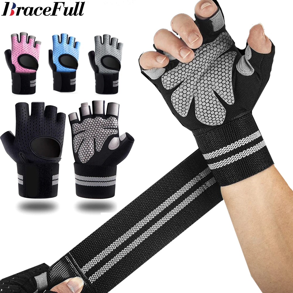 손목 랩 지지대 달린 하프 핑거 체육관 피트니스 장갑, - Workout Glove Gym 리뷰 및 가격
