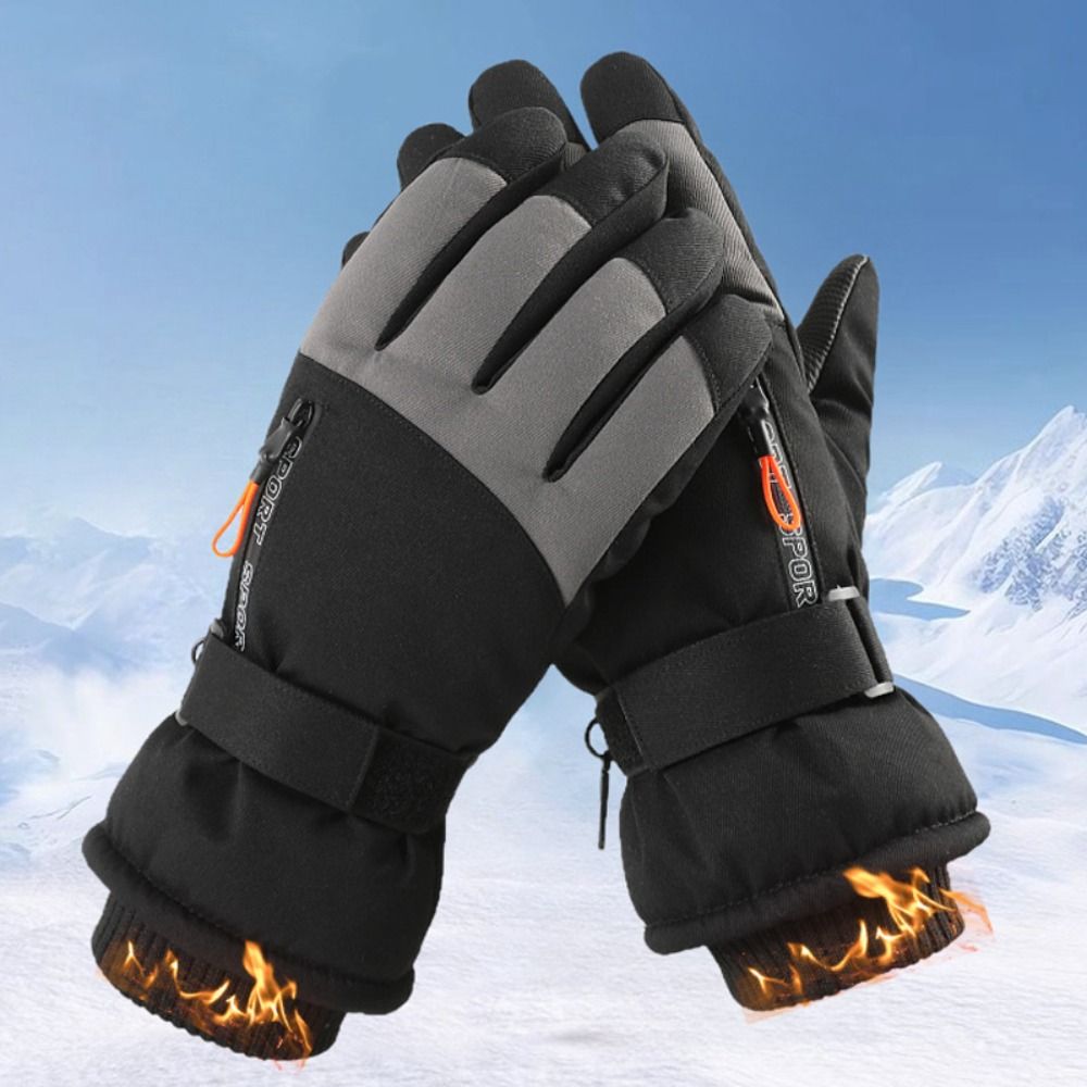 방풍 겨울 따뜻한 장갑 터치 스크린 두꺼운 스노우보드  - Ski Glove Waterproof 리뷰 및 가격